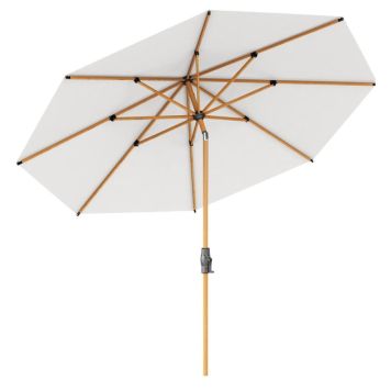 Baser parasol Signatur m. krank hvid 3 m