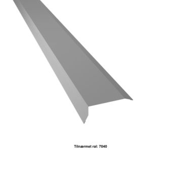 Profilmetal vindskede lysegrå 25x95x95x25x2000 mm (40 års garanti)