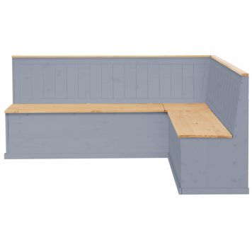 Notio Living hjørnebænk med opbevaring fyr grå 1620x2020 mm