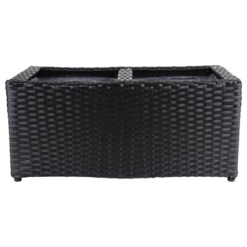 Scan-Pot skjuler Fresno sort rattan 55x29x24 cm