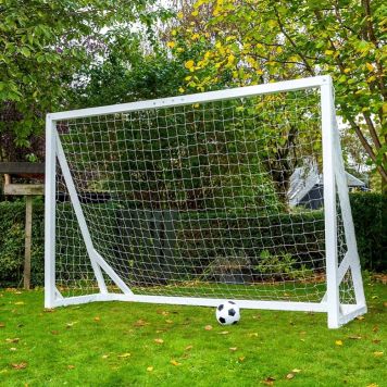 Homegoal fodboldmål Pro XL hvid træ 300x200 cm