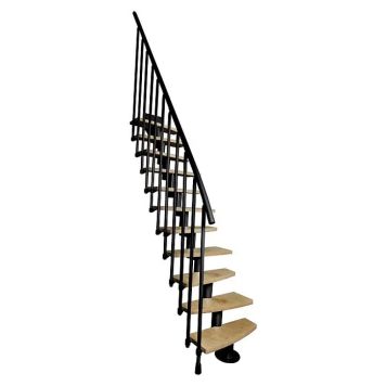 Atrium trappe Plus sort 222 -300 cm