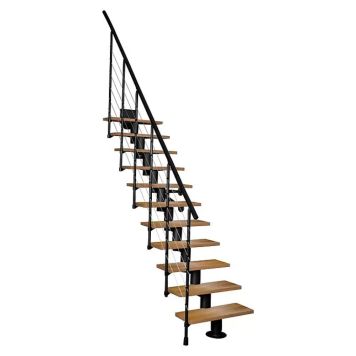 Atrium vangtrappe Dixi sort 222-300 cm