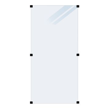 Plus glashegn hærdet frostet 90x180 cm 