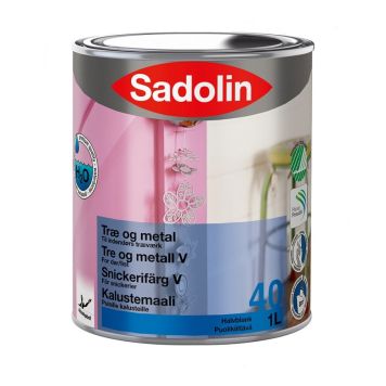 Sadolin træ- og metalmaling halvblank sort 1 L