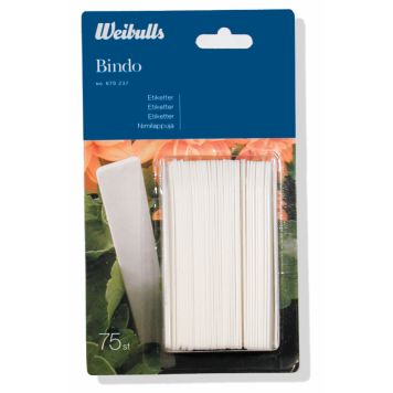 Weibulls etiketter plast 10 CM 75-pak