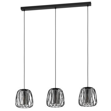 Eglo Floresta langbordlampe 3xE27 L89cm sort/klar