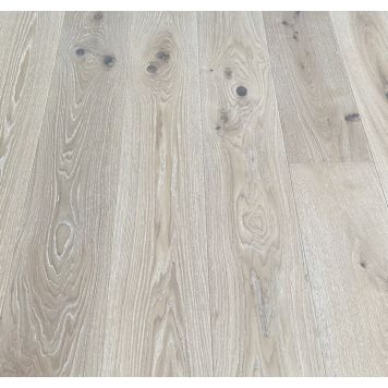 Trægulvsspecialisten gulvprøve oak dessert light white brushed