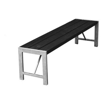 Hortus bænk model H sort/galvaniseret 170 cm