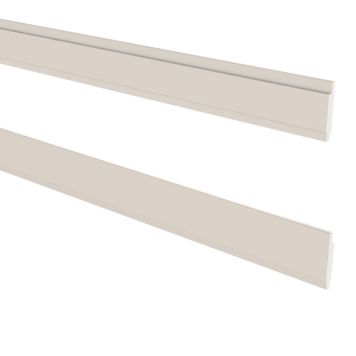Lundbergs gulvsokkel Herrgård hvid 240x10x1,6 cm