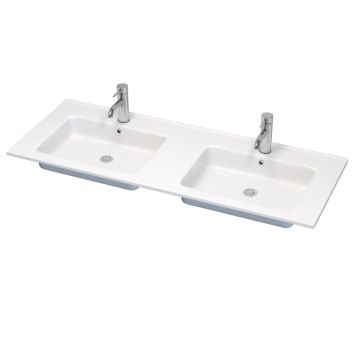 Camargue dobbeltvask Svanholm Lensvik blank hvid 121x46,5 cm