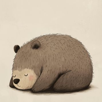 InEx World of Art akustik bjørn sover - flere størrelser