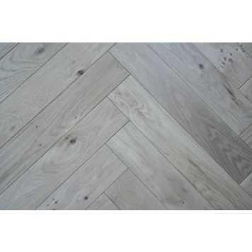 Trægulvsspecialisten gulvprøve sildeben solid oak brushed 500 mm