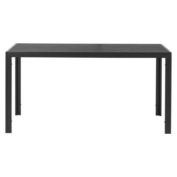 Outfit havebord sort alu/nonwood 150x90 cm