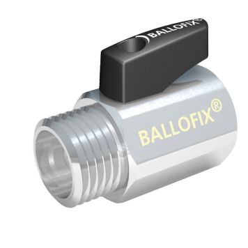 Ballofix forkromet sort 3/4-3/4"