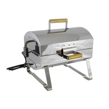 Muurikka elektrisk grill/rygeovn rustfrit stål 900W 45,5x30x39 cm