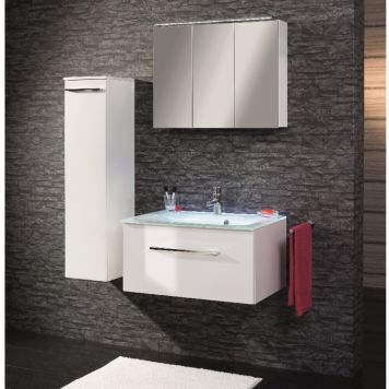 Riva stella hvid spejlskab med LED - Lanzet 80 cm