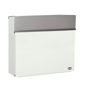 Renz postkasse Piazza S hvid/stål