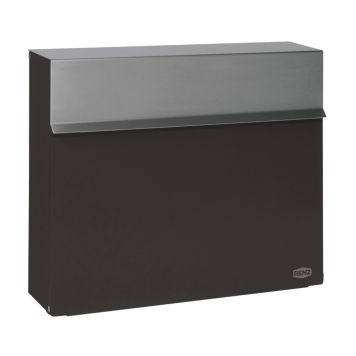 Renz postkasse Piazza S 670 sort/rustfri