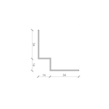 BMC indvendig hjørneprofil alu grå 14x14x2500 mm