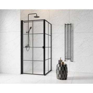 Camargue brusedør Stockholm sort 193x96-97,5 cm 