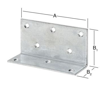 Vormann vinkeljern bredt 75x40x25x5 mm galvaniseret stål