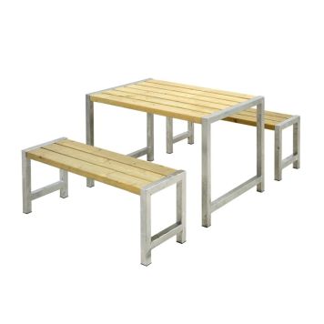 Plus cafébord-/bænkesæt natur