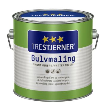 Jotun gulvmaling Trestjerner hvid mat 2,7 L