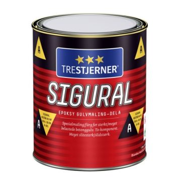 Trestjerner epoxygulvmaling Sigural A-komponent flere farver og str.