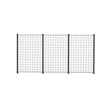 Hortus espalier antracitgrå 3 fag 100x150cm 4 stk. alu stolper