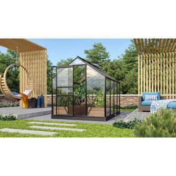 Vitavia drivhus Venus 5 m² sort 3 mm delt glas 