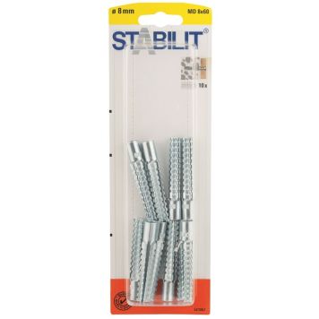 Stabilit metaldybel 60x8 mm 10 stk.