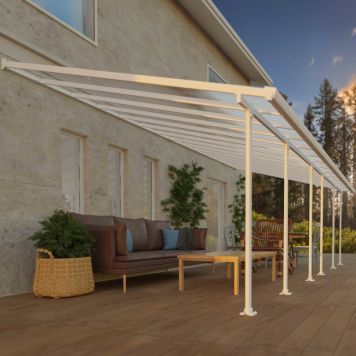 Palram Canopia terrasseoverdækning Feria hvid 32 m²