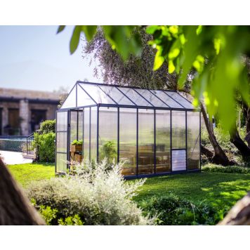 Palram Glory drivhus 9,2 m² grå 10 mm polycarbonat