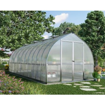 Palram Bella drivhus 14,7 m² sølv 6 mm polycarbonat