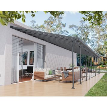 Palram Canopia terrasseoverdækning Feria antracit 55 m²