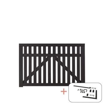 Plus enkeltlåge Country sort inkl. beslag 150x98 cm