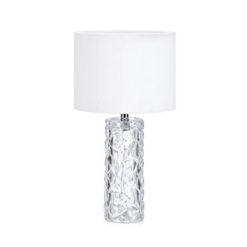 Markslöjd bordlampe Madame E27 klar/hvid Ø24 cm
