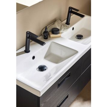 Noro porcelænsvask dobbelt Relounge 123x42 cm