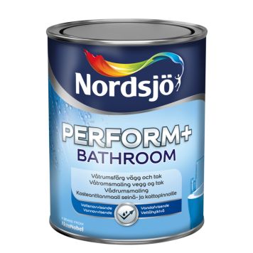 Nordsjö Perform+ Bathroom vådrumsmaling halvblank hvid base 1 L