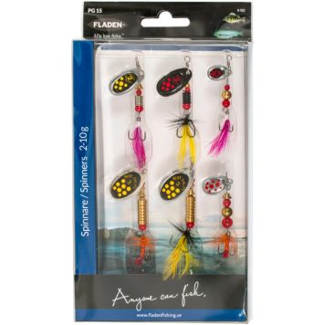 Fladen Fishing spinnere 6-12 g 6 stk.