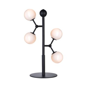 Halo Design Atom bordlampe 6L opal/sort Ø22cm H52cm