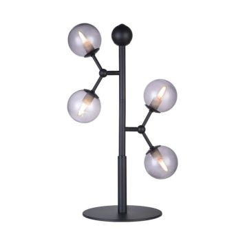 Halo Design Atom bordlampe 6L røg/sort Ø22cm H52cm G9