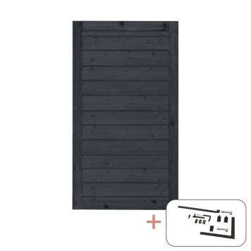 Plus enkeltlåge Klink sort inkl. beslag 100x163 cm