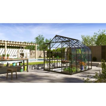 Vitavia drivhus Diana 8,3 m² sort 3 mm delt glas 