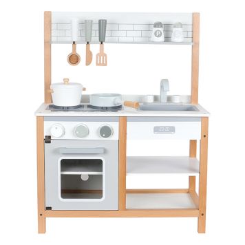 Nordic Play legekøkken træ inkl. tilbehør 77x59,5x32 cm