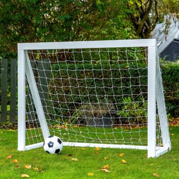 Homegoal fodboldmål Pro Mini hvid træ 150x120 cm