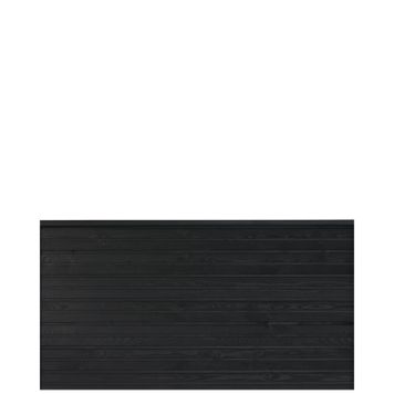 Plus profilhegn Plank sort 174x91 cm inkl. topafslutning