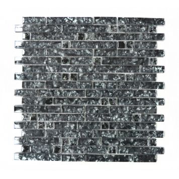 Mosaik Avantgarde glas sort 29,8x30,4 cm