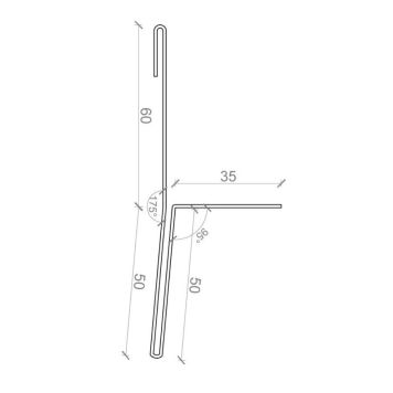 BMC vandnæse alu antracit 50x35x2500 mm